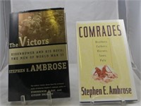 (2) WORLD WAR II BOOKS - STEPHEN AMBROSE, SIGNED