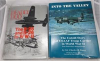 (2) WWII AVIATION THEME BOOKS, SIGNED