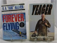 (2) FAMOUS AVIATOR AUTOBIOGRAPHIES:  HOOVER & YEAG