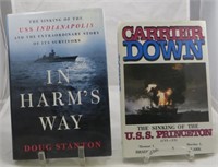 (2) WORLD WAR II BOOKS: SINKING SHIPS: USS PRINCET