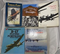 (5) WW2 AVIATION BOOKS, SOFT COVER; SIGNED