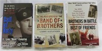 (3) WW2 BOOKS - BAND OF BROTHERS THEME BOOKS