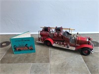 Reproduction of Antique Fire Truck & Book