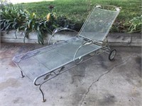 Iron Lounge Chair on Wheels