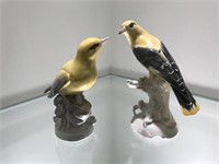2 Porcelain Gold Finches