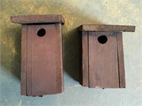 2 Primitive Birdhouses