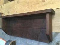 Wooden Shelf Walnut w/Sq Nails