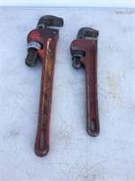 14" Pipe Wrench and 10" Pipe Wrench