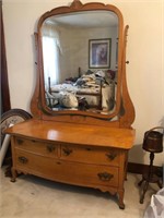 Birdseye Maple Vintage Solid Wood Dresser