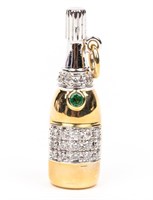 Jewelry 14kt Yellow Gold Champagne Bottle Charm