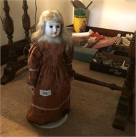 Porcelain Doll on Stand