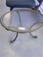 Small glass top patio table