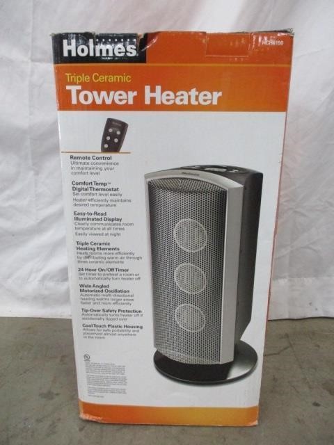 Holmes Triple Ceramic Tower Heater-works No Remote | United Country Musick  & Sons