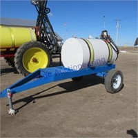 300 gal fuel barrel on transport w/12V pump