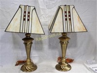 Vintage Slag Glass Lamps