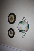 hanging plate & 2 pictures
