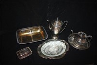 6 piece misc. silver pieces (some silver plated)