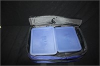 Pyrex dish in insulated carry bag