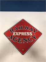 Metal Railway Express Agency Sign