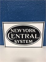 Metal New York Central System Sign