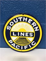 Metal Southern Pacific Lines Sign