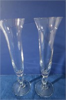 2 Champagne Crystal Flutes-Spiegelav