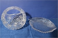 2 Crystal Candy Dishes