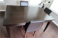 Kitchen Table w/Leaf & 3 Padded Chairs