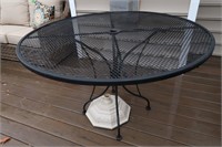 7 Pcs-Metal Round Table w/4 Chairs,Side Table