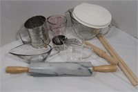 Misc Measuring Bowls, Marble Rolling Pin & More