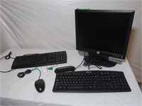 Dell 19" Monitor, Keyboard, Mouse&Targus Keyboard