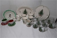 Misc Christmas Dishes, Cups,Glasses(Nikko Japan)