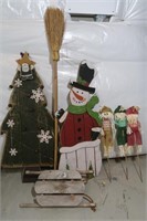 Santa, Christmas Tree, Wood Figures for Yard &more