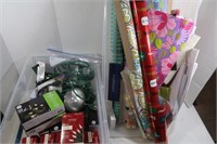 Misc Christmas Lot-Wrapping Paper,Lights,Ext Cords
