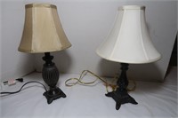 2 Small Lamps-18"H