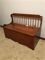 Pine Toy Chest/ Bench (No Contents Included)