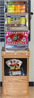 Bally Vintage 5 Cent Slot Machine w/ Stand