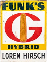 Vintage 1950's Funk’s Seed Sign