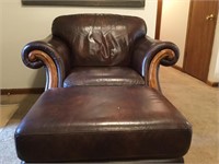 Oversized pleather chair