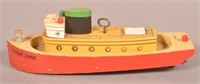 Keystone "Tugboat Annie" Painted Wood Wind-up Toy.