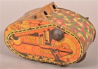 Marx "U.S. Army Tank No. 3" Tin Litho Wind-up Toy.