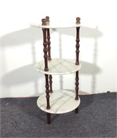 Champion 3 Tier Wood and Marble Stand
