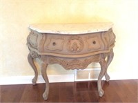 Demilune Accent Table with Marble Top