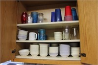 Cupboard of Bowls and Serving Items