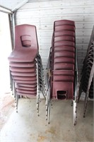 23 Red Plastic seat chairs