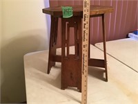 vintage wood stool/plant stand