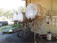 (3) 200 Gallon Tanks & Stands with Assorted Oil &