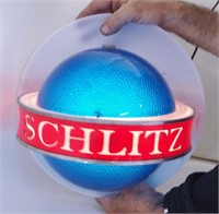 Vtg Shlitz Spinning Wall Light in Working Order