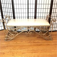Metal Sleigh Style Bench