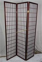 3 Panel Japanese Style Room Divider/ 1 Hole